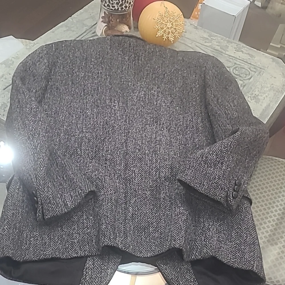HARRIS TWEED HAND WOVEN 100% VIRGIN SCOTTISH  WOOL BLAZER XL - Picture 7 of 8